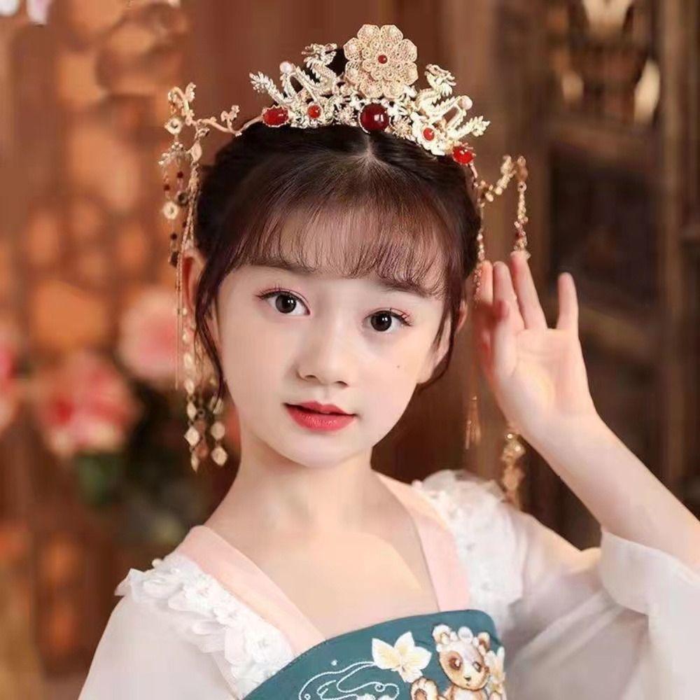 Zinc Zinc Alloy Hair Accessories Plastic Bride Coronet Ancient Bridal Headwear Hanfu