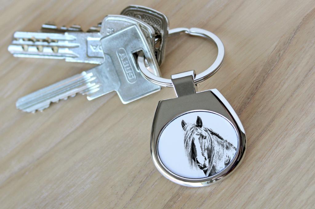 Canadian Horse - Keychain with a Horse, Keychain with a Print, Personalized Pendant from the Art-Dog Brand