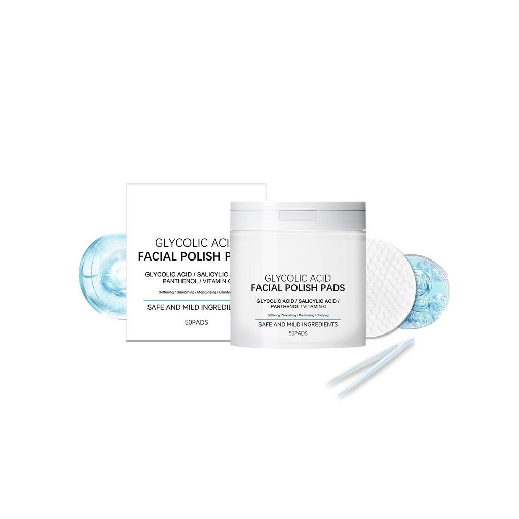 Glycolic Exfoliating Face Pads | Exfoliation With Salicylic & C, E | Hydrating & Firming With Hyaluronic & Calendula | Cruelty-Free, Der5ml