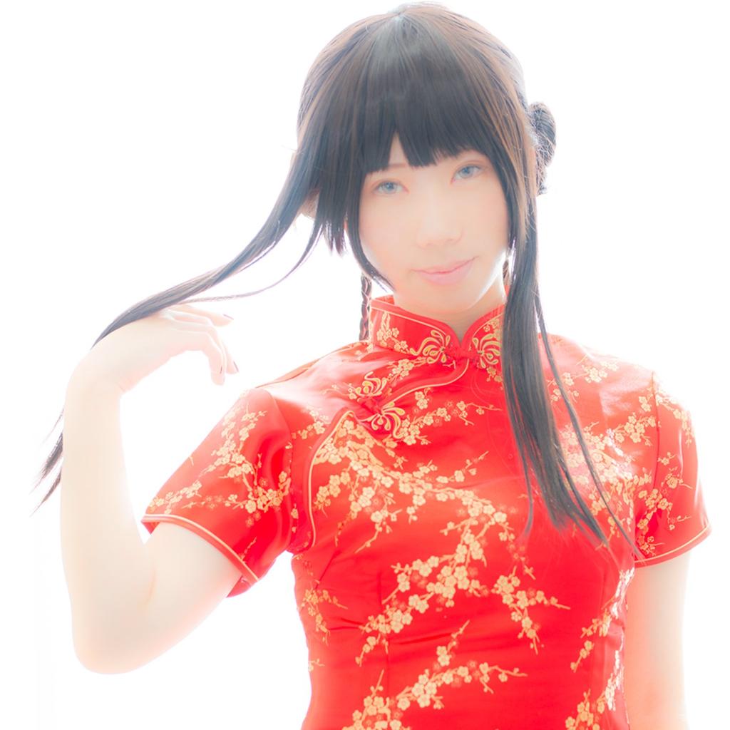 Китайский Длинный Китайский Сексуальный Один Цветочный Узор [Arika] Платье, Одежда, Косплей, Часть, (С, Красный)