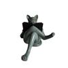 Literary Cat Resin Ornaments Garden Statue Decoration Reading Glasses Cat Crafts for Study and