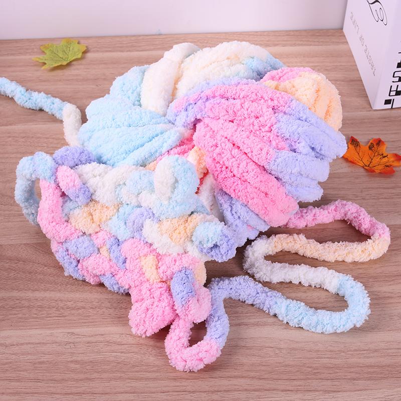 Толстая пряжа из микрофибры (chenille) для пледов, супермягкая и пушистая, гигантская полиэстеровая пряжа в стиле chenille для проектов домашнего декора