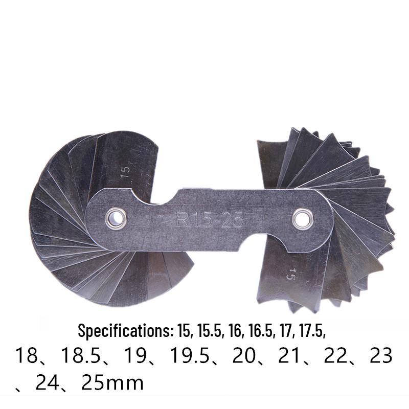 Шаблон радиусный R1-6.5, 7-14.5, 15-25, 26-80 Инструмент для измерения дуг.
