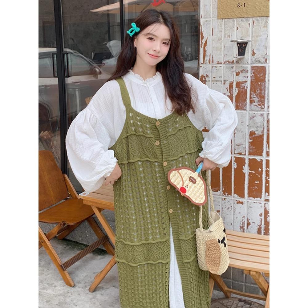 DIMANAF 2025 Новое летнее платье Женское длинное безрукавное зеленое трикотажное базовое модное платье Топы Футболки Повседневные свободные футболки