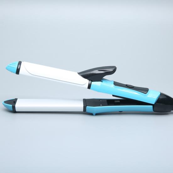 Выпрямитель для волос с плоским утюгом и пластиной с керамическим покрытием, быстрый нагрев, 2-в-1, многофункциональная укладка волос без вьющихся волос, бигуди, профессиональный утюжок для волос