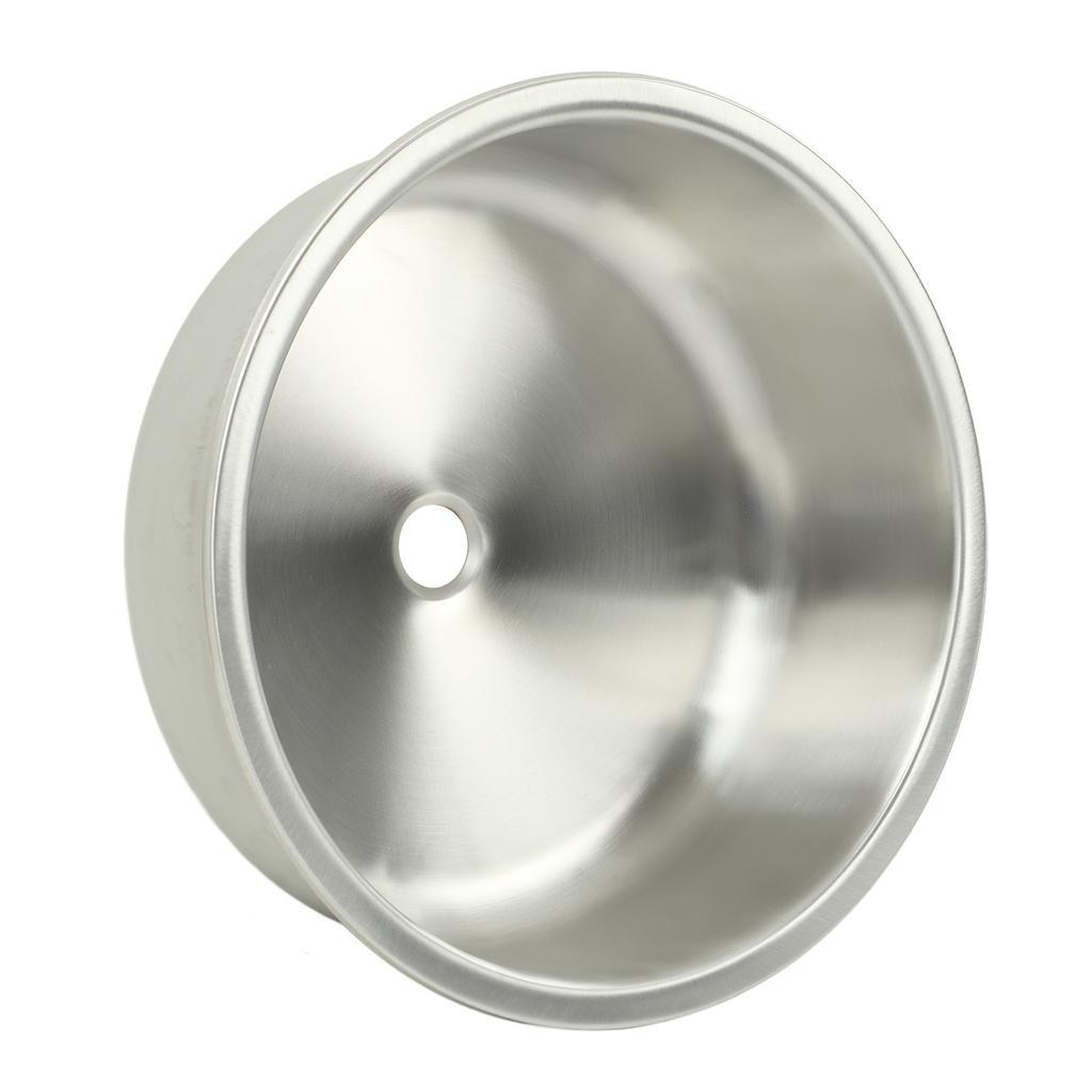 RV Round Sink Wash Basin 304 Stainless Steel 400x400x160mm Rust Resistant Large Capacity for Yacht Motorhome