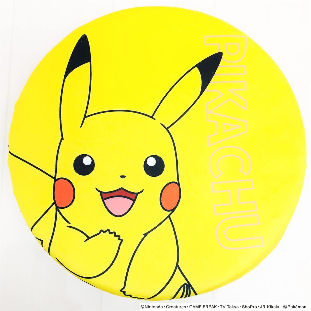 MORIPiLO Morishita Pokemon Pikachu подушка для сиденья стула 40x40 см круглая пена с эффектом памяти Pocket Monster Товары с персонажами Monster Ball желтый 4620994