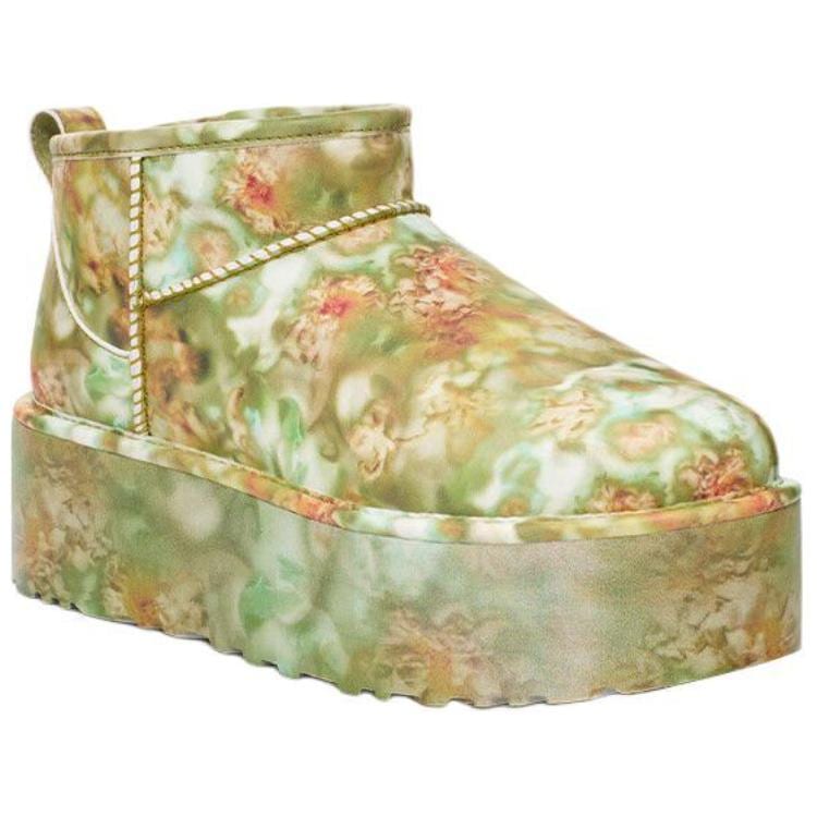 UGG Классические ультрамини ботинки на платформе Collina Strada Зеленый цветочный 1170937-GRNF