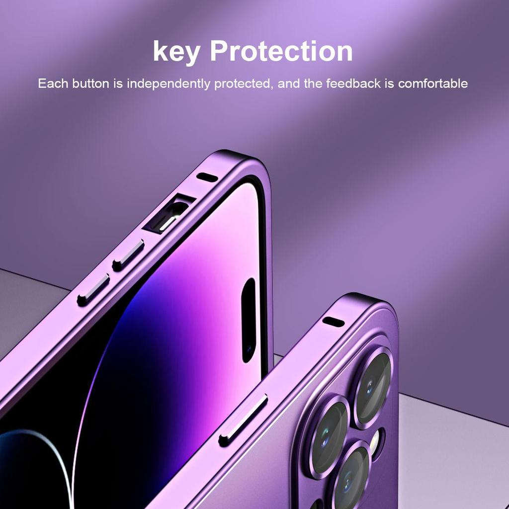 Металлический Магнитный Матовый Чехол Для iPhon 12 13 14 15 16 17 Pro Max 14Plus Чехол Для Magsafe Защитная Пленка для Объектива Алюминиевая Рамка Беспроводная Зарядка