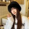 WTEMPO Autumn Winter Furry Plush Windproof Bucket Hats Warm Cold-proof Winter Ear Protection Thickened Cold-proof Fisherman Hats