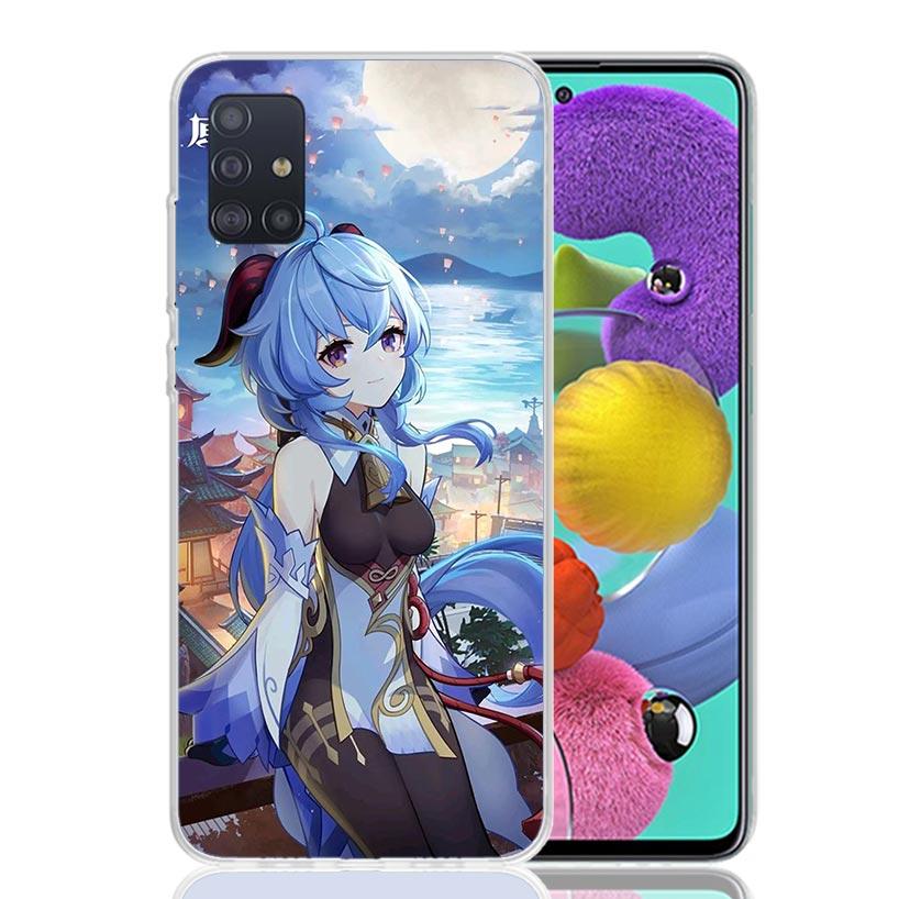 Genshin Impact Ganyu Phone Case for Samsung Galaxy A52 A51 A50S A12 A22 A32 A72 A10S A30S A31 A71 Note 20 Ultra 10 Plus S10 Gala