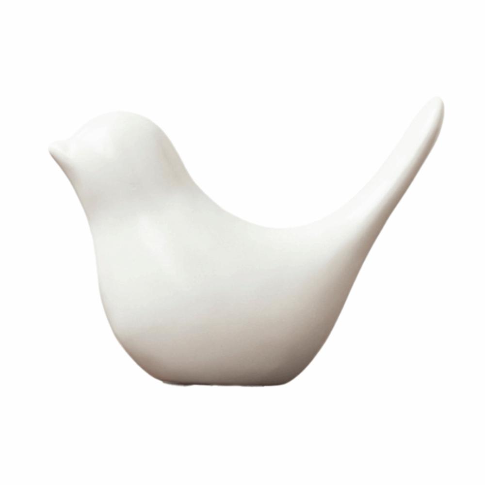 Black White Bird Sculpture Nordic Style Animal Statue Ornaments Bird Ceramic Figurines Home Decor