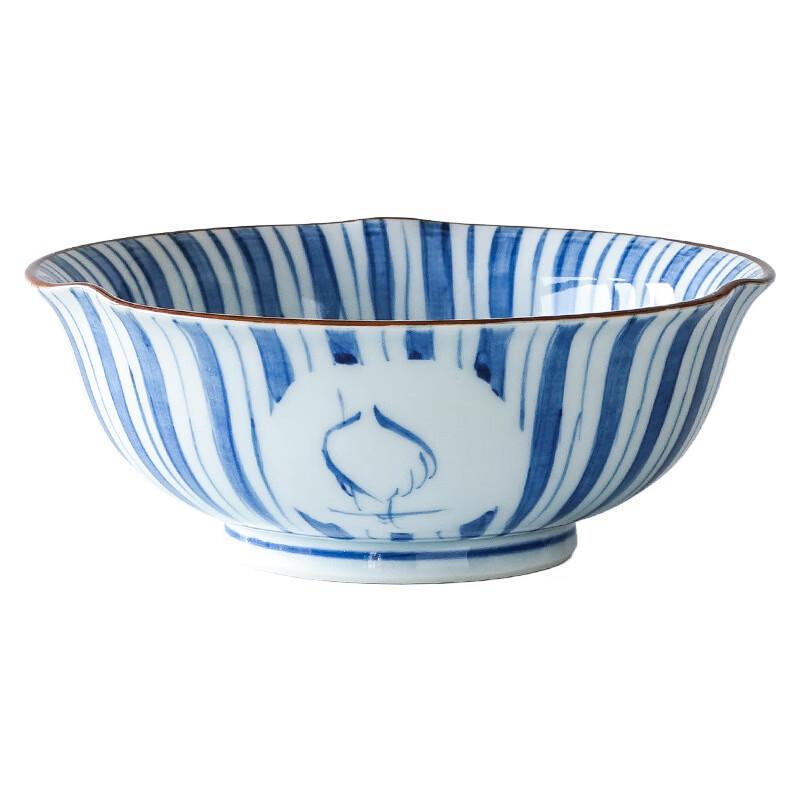 Japanese Egret Ten Grass Shallow Multi-purpose Bowl