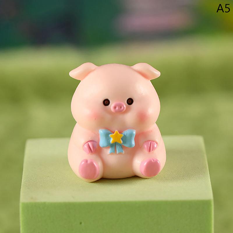 Мини-милая фигурка свиньи, модель животного, мох, микропейзаж, домашний декор, миниатюрные аксессуары для украшения сада фей