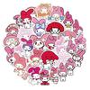 Книга наклеек My Melody, 50 листов: Мультяшные украшения для рюкзака