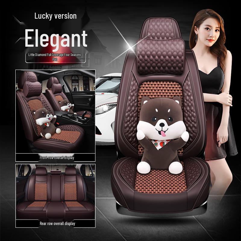 XDD Premium 9D Ice Silk Car Seat Cushion - All-Season Full Coverage Seat Cover