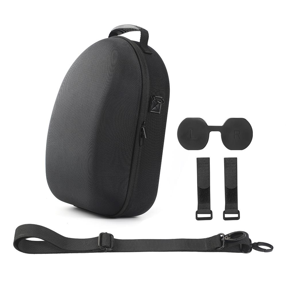 Carrying Case Len Cover Shockproof Portable Hard Travel Bag Cable Tie with Shoulder Strap for Meta Quest 3 VR Headset Controller