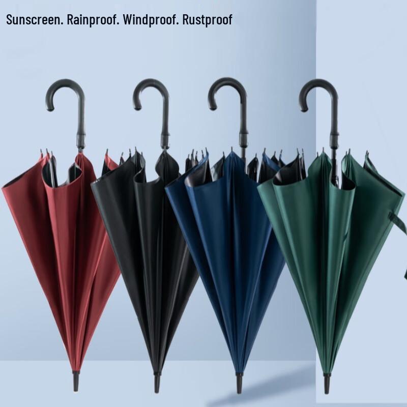 Double Elephant All-Weather 10-Rib Long-Handle Umbrella