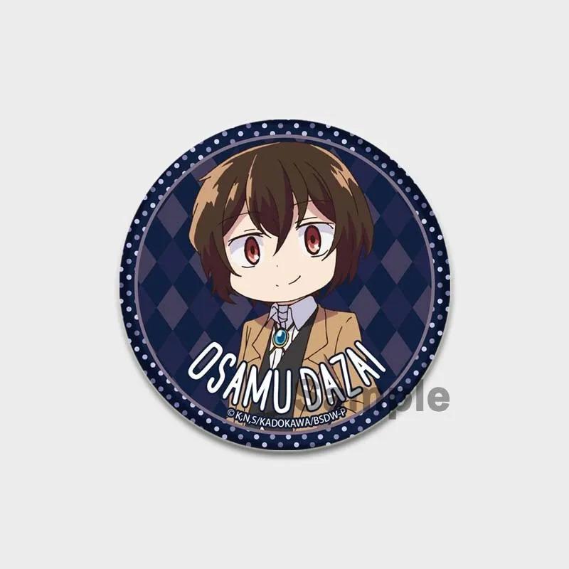 32/44/58MM Аниме значки на лацкан, милые мультяшные броши, значок для сумки шляпы, ювелирные подарки, Накадзима Дазай Осаму Накахара Чуя