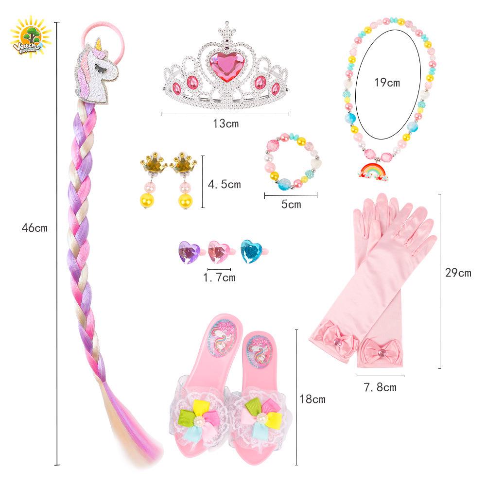 Cross-border Rainbow Sequin Tutu Dress Set with Wings & Fairy Wand for Girls' Playhouse and Performances