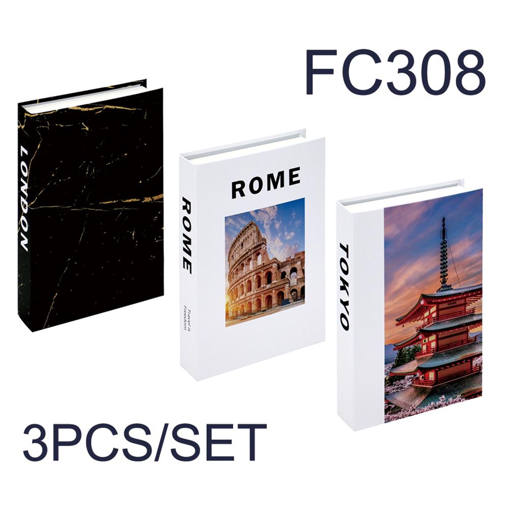 3Pcs/Set Fake Books Set for Decoration Coffee Table Ornaments Modern Home Decoration Luxury Faux Books Set London New York Paris
