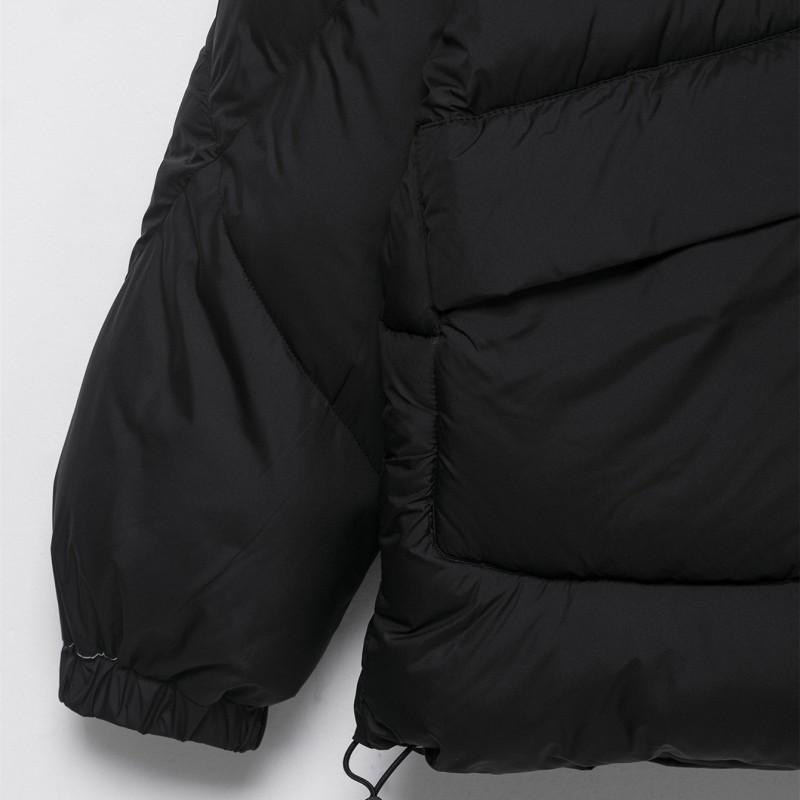 Womens Fashion Simple Style Versatile Solid Color Zip-Up Cotton Padded Jacket