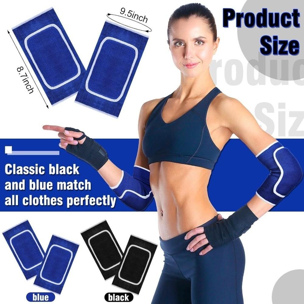 1 Pair Thick Sponge Elbow Brace Support Elastic Arm Sleeve Protector for Men and Women