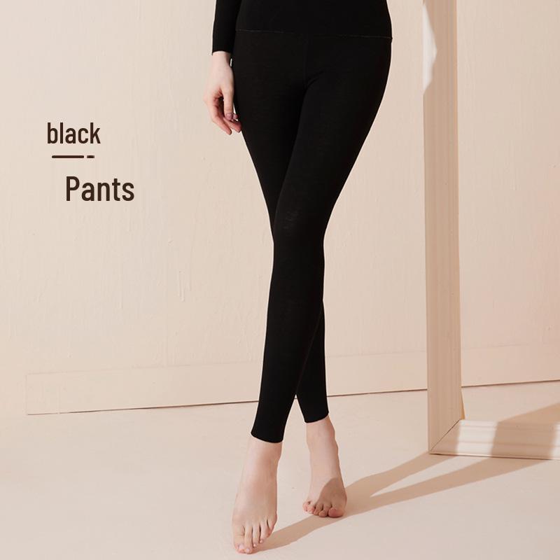 Женский бесшовный комплект из кашемира и шелка: жилет и кальсоны с встроенным бюстгальтером - на флисовой подкладке и плотный для осени