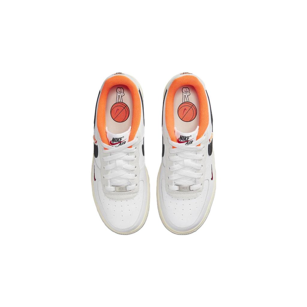 Nike Набор обручей Air Force 1 LV8 GS — белые детские кроссовки Total Orange цвета кокосового молока DX3361-100