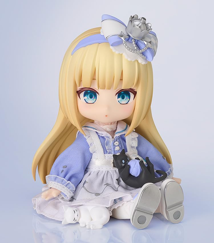 GOOD SMILE COMPANY Nendoroid Doll Alice Through the Looking Glass and Plastic Painted Movable Figure Non-scale Fabric, Magnet,