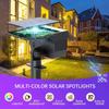 Solar Spot Lights Outdoor Color Changing 7 Modes Christmas IP65 Waterproof Landscape Spotlights Dusk To Dawn For Patio Garden