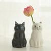 1PC Cute Cat-themed Vase Cat Pottery Multi-Functional Pen Holder Ceramic Cat Decor Cat Lover Gift Idea 6.7x6.3x12cm