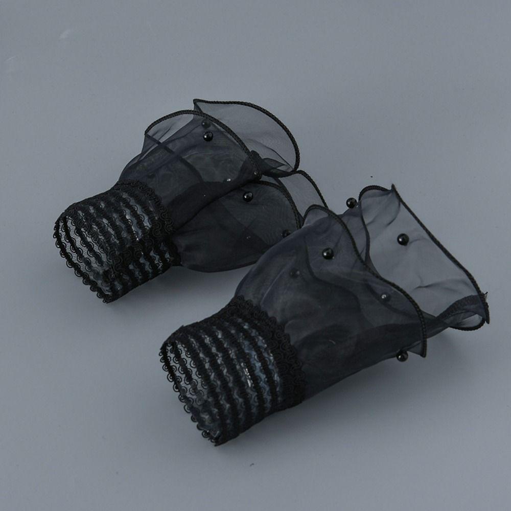 Double Layer Fake Pleated Cuff Lace Sleeve False Cuff Sleeve Clothing Accessory