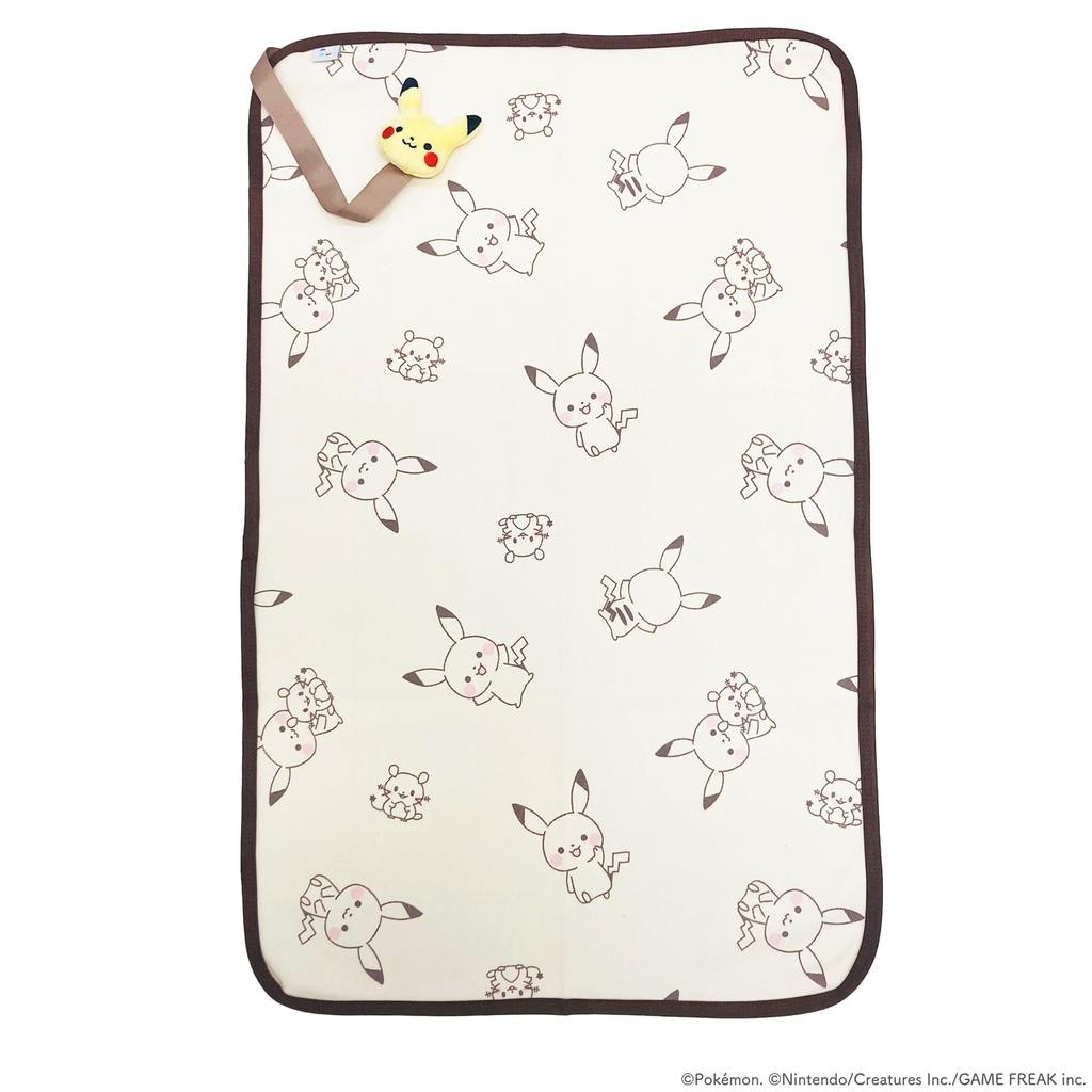 MORIPiLO Morishita Monpoke Baby Diaper Changing Sheet Pokemon Pikachu 45x75cm Waterproof Sheet Mobile Bedwetting Sheet Nursery Children Character
