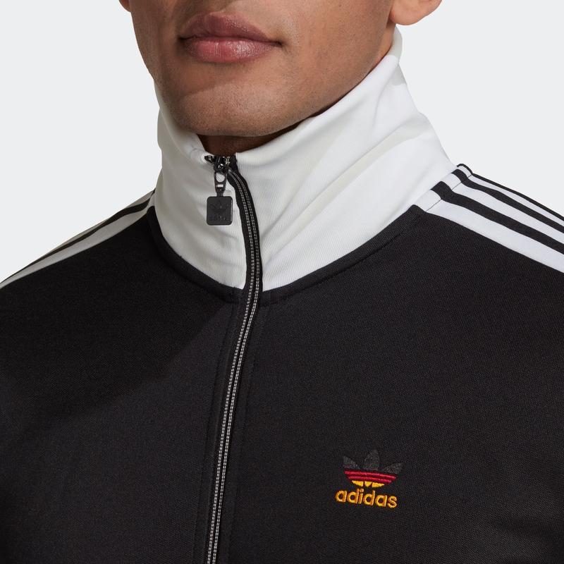 adidas Спортивный топ Originals Fb Nations с вышитым логотипом и полосками, мужские куртки черного цвета HK7408
