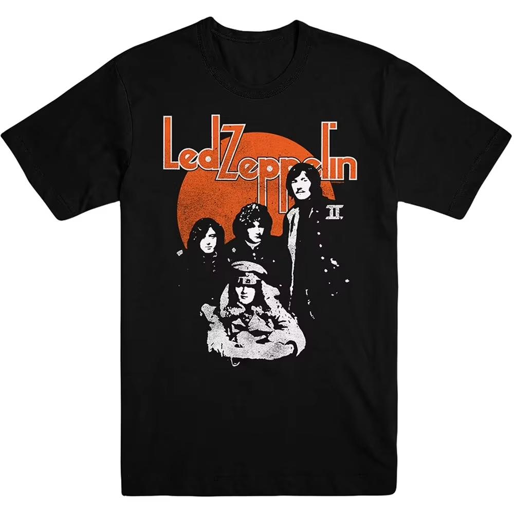 Led Zeppelin Графический 100% Хлопок Унисекс Короткий рукав унисекс Оверсайз Продажа Популярный Повседневный Уличный унисекс активный отдых на природе
