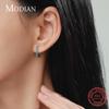 Modian 100 %925 Sterling Silver Round Vintage Elegant Natural Turquoise Female Stud Earrings For Women Fine Jewelry Brincos
