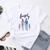 (Asian Size) Women Print Tee Top Sweet Love Style Cute Family Fashion T Shirt Woman Female T Clothing Short Sleeve Graphic T-shirts