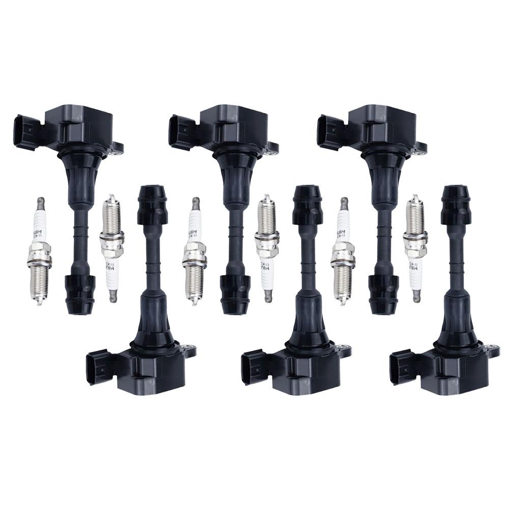 6Sets Ignition Coil Spark Plug For INFINITI FX35 G35 M35 NISSAN 350Z 3.5 2003-2008 22448AL615 22448AL510 22448AL610 Accessories