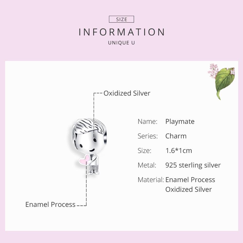 Шармы из стерлингового серебра 925 пробы, для браслетов