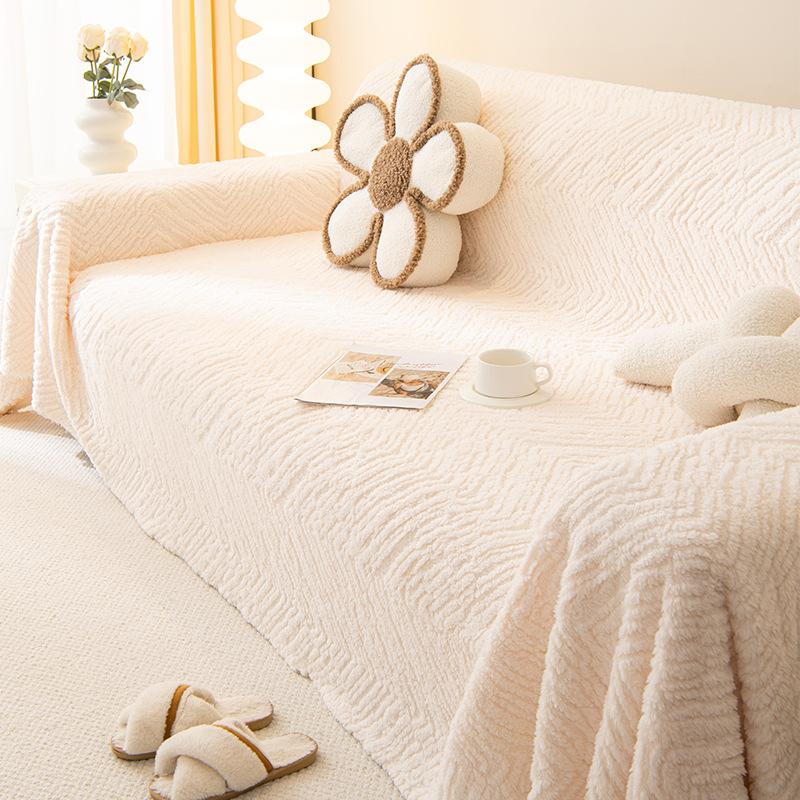 High-Grade Winter Sofa Towel All-Inclusive Non-Stick Wool Living Room Universal Cover Cover Plush Cover Cloth