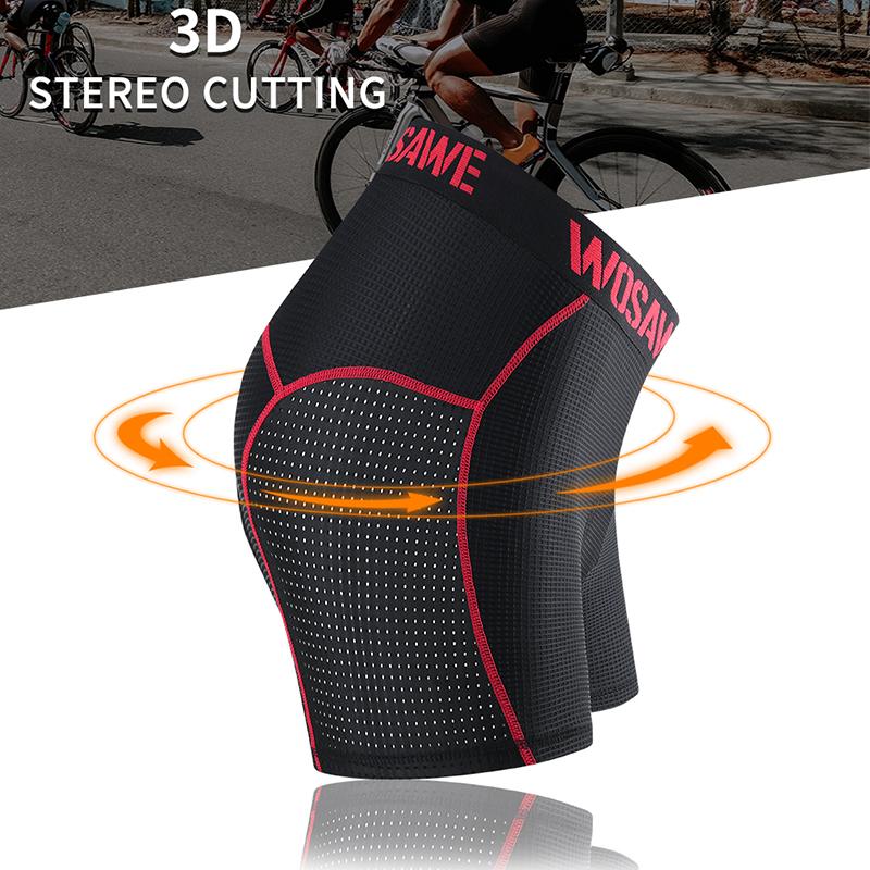 Велосипедные шорты WOSAWE мужские MTB велосипедные дышащие трусы с гелевой подкладкой