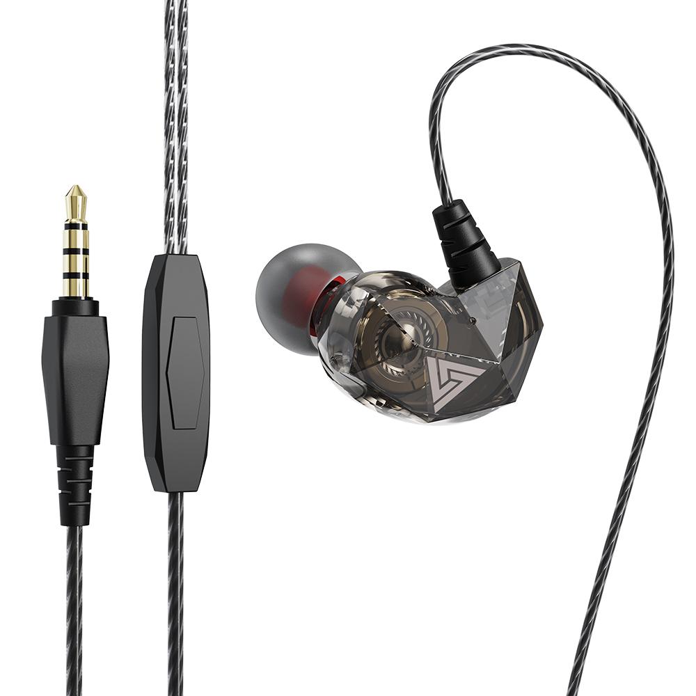 Оригинальные наушники QKZ AK6 Copper Driver HiFi, проводные, спортивные, с басами, стереогарнитура, музыкальные наушники-вкладыши 3,5 мм с микрофоном