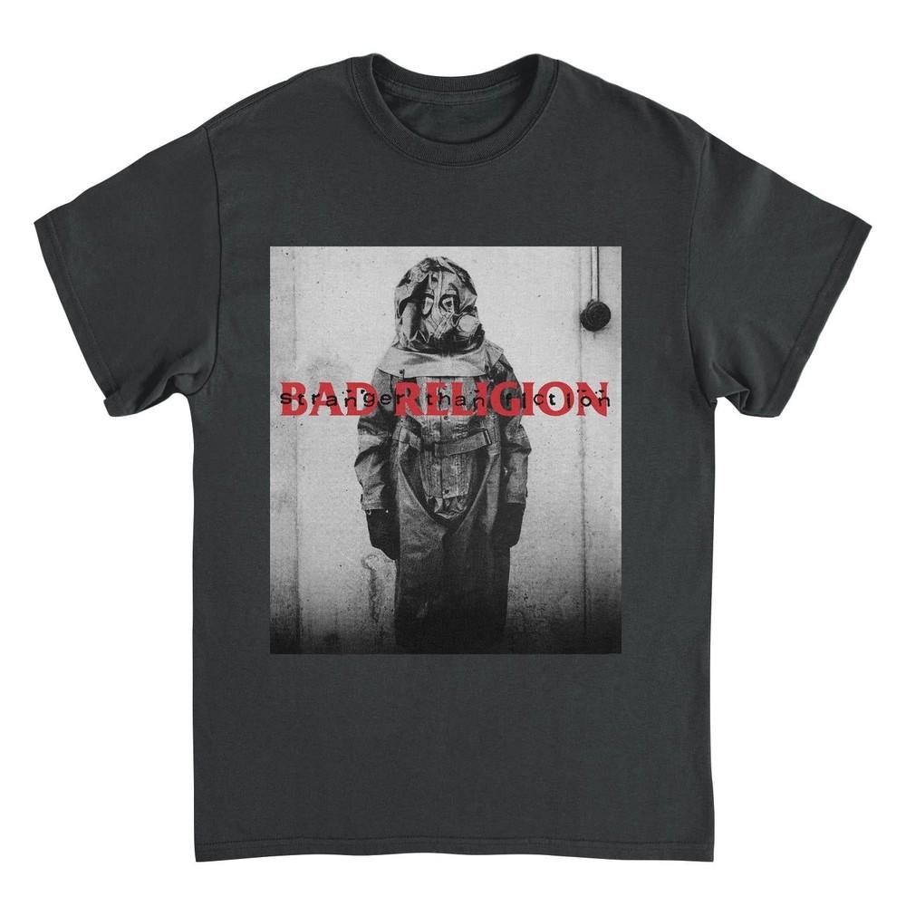 Bad Religion Hazmat Stranger Than Fiction Mens T Shirt Black Officially Licensed Unisex T-Shirt