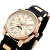 Watch Moon Phase Multi Calendar 5 ATM Water Resistant Business Formal Rubber Belt Limited Model White Pink Gold [Salvatore Mara] Men's SM22105R-PGWH