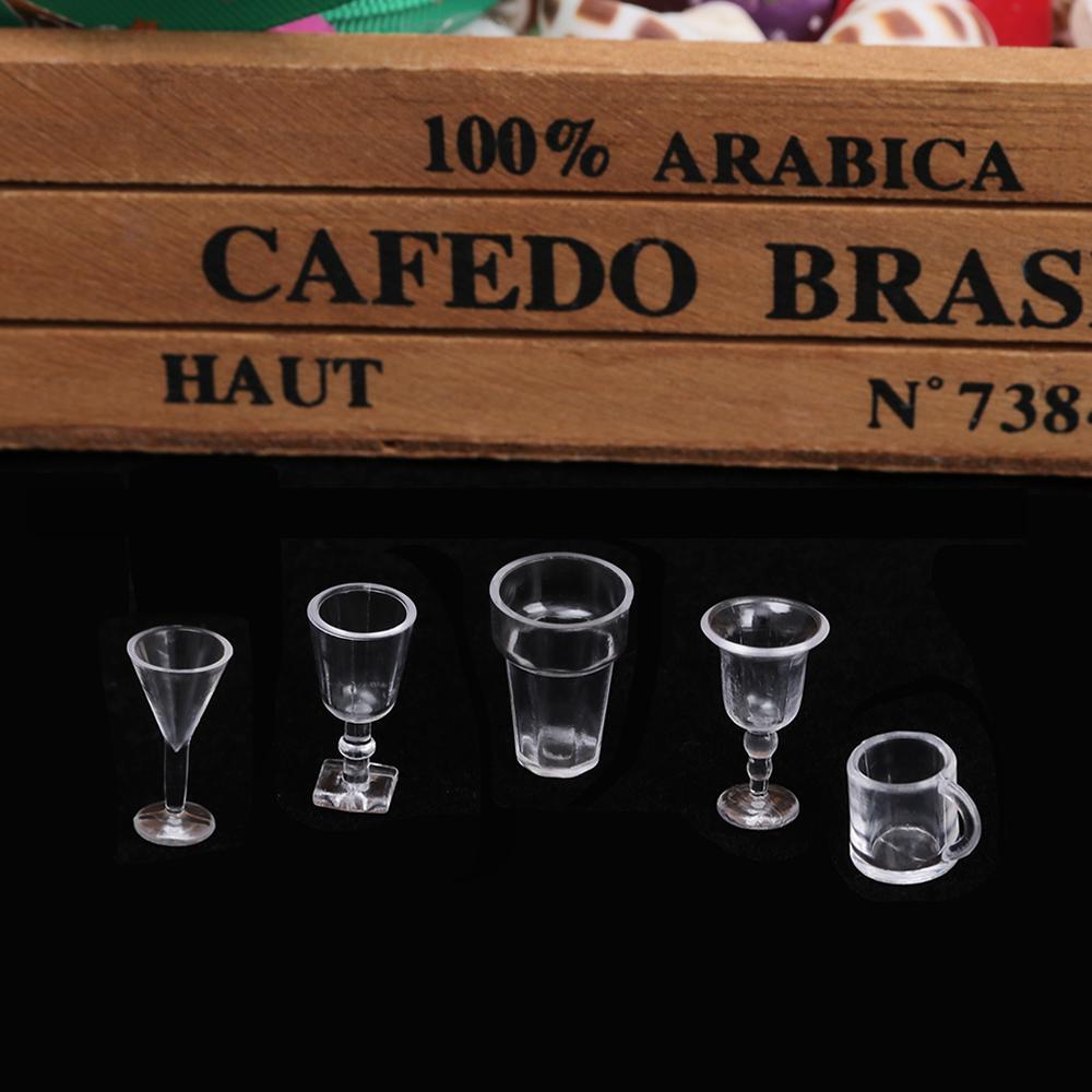 Transparent Doll Kitchen DIY Toys Mini Cup Miniatures Goblet Ice Cream Bowl Simulation Cookware