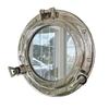 Porthole Mirror In Silver Finish - Nautical Wall Decor - Opens and Closes