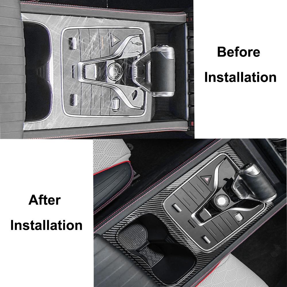 Для BYD Yuan Plus Atto 3 2024 2024 Внутренний карбоновый подлокотник Центральный блок управления Стакан для воды Панель переключения передач Крышка воздуховода