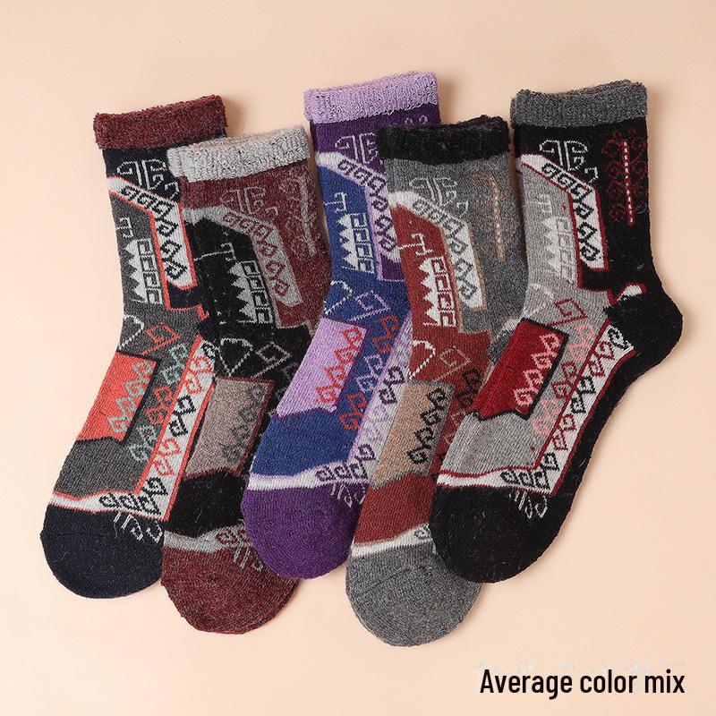 Thick Winter Terry Wool Socks for Middle-Aged and Elderly Women