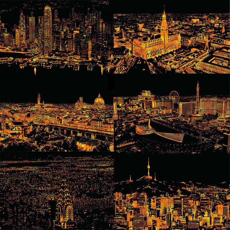 Magic Scratch Art Scratch Night View Painting Paper Board Premium Quality Educational Play Toys For All Ages